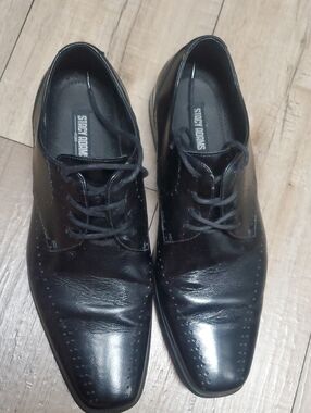 Stacy Adams Black Leather Lace-Up Dress Oxfords